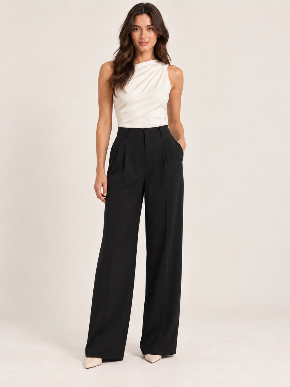 Aritzia Wilfred The Effortless Pant Eversential Black Size 6 30.5”